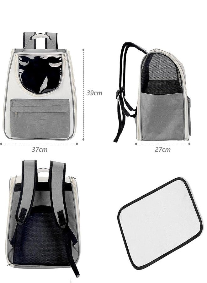 KittuPet New Cat Bag Portable Crossbody Portable Pet Bag Transparent Three Sided Breathable Foldable Pet Products Transparent Foldable Pet Dog Cat Carrier Cage Collapsible Travel Kennel Grey Color - Image 3